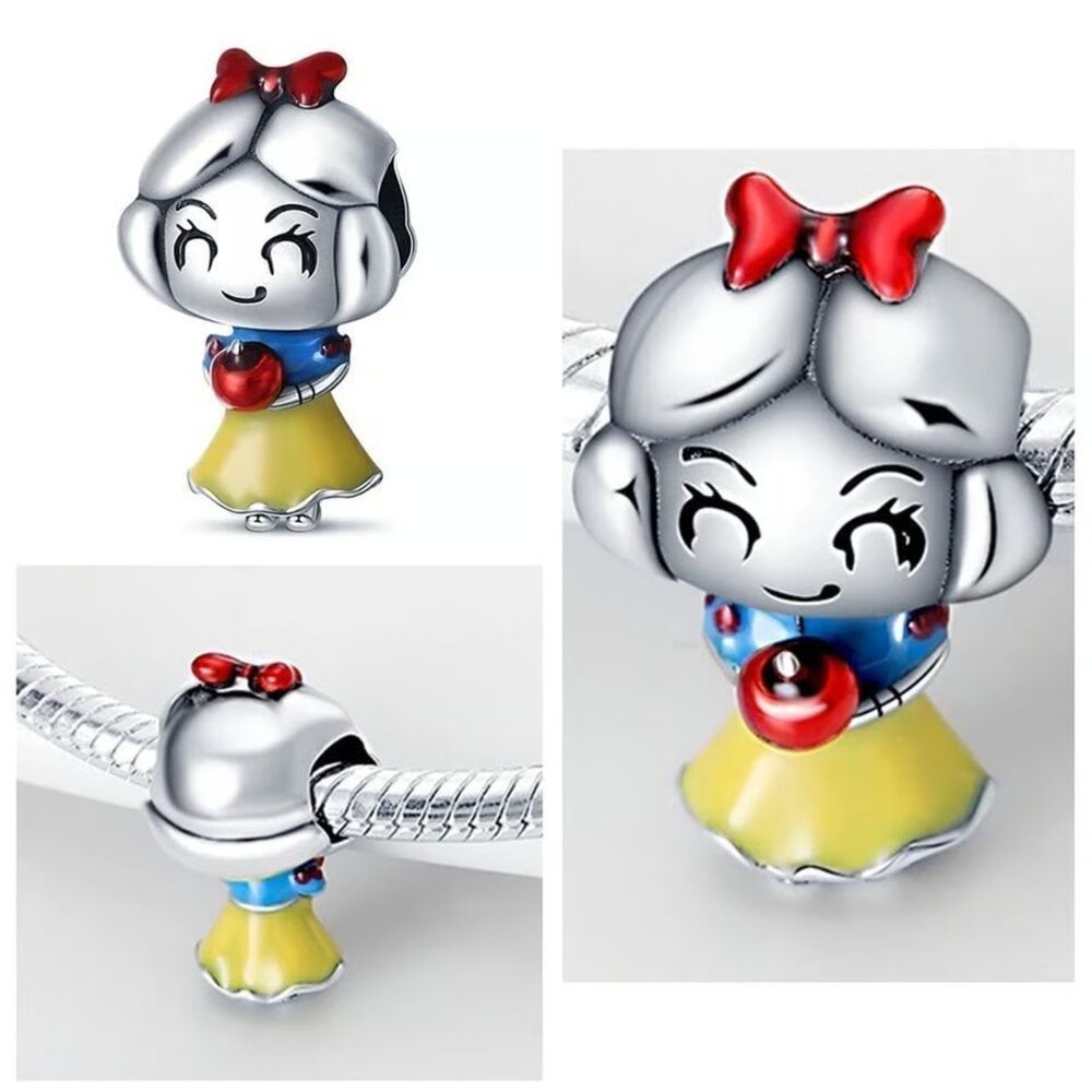 NWOT Snow White Dress Disney x Pandora FIT Silver Charm